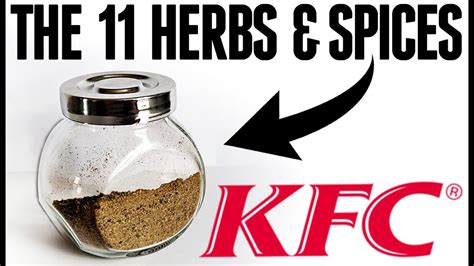 What Are The 11 Herbs & Spices? (KFC) - YouTube