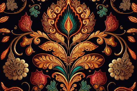 Ethnic floral seamless pattern colorful background. Abstract ...