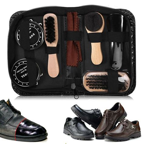 Shoe Polish Set,Zerodis Leather Shoes Care Kit,8PCS Leather Shoes Care ...