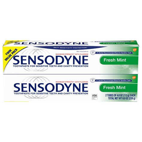 Sensodyne Sensitivity Toothpaste for Sensitive Teeth, Fresh Mint, 4 ...