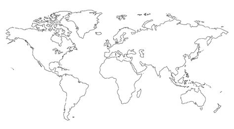 Cool World Map Outline Wall Art Ceremony – World Map With Major Countries