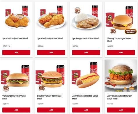 Jollibee Singapore Menu Prices Updated 2023