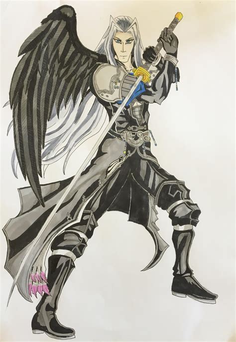 Sephiroth the one winged angel by abdullah02016 on DeviantArt