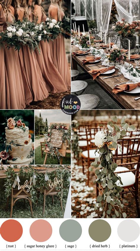 Rust and Sage Wedding Colour Palette | Rust wedding color