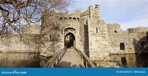 Panoramic View of the Beaumaris Castle in Beaumaris, Anglesey, Wales ...