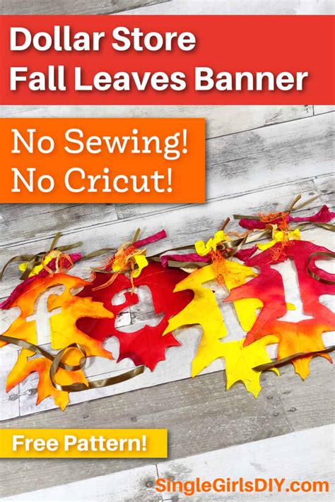 Easy Fall Leaves Banner - No Sew! - Single Girl's DIY