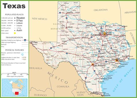 Texas highway map - Ontheworldmap.com