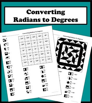 Converting Radians To Degrees Color Worksheet by Aric Thomas | TpT