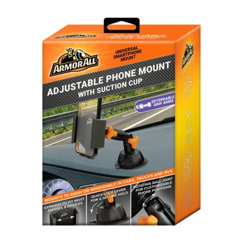 Adjustable Phone Mount With Suction Cup - Armor All