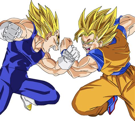 Majin Vegeta Vs Goku Ssj Dbz Goku Ssj Dibujos Personajes De Dragon 528 ...