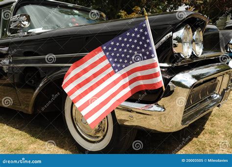 American Flag And Car Royalty Free Stock Photo - Image: 20003505