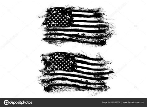 Usa Flag Distressed American Flag Set American Flag Illustration ...