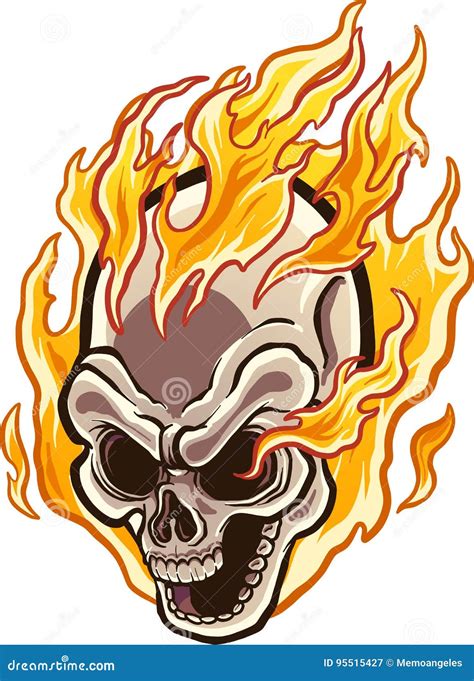 Skull Flames Drawing