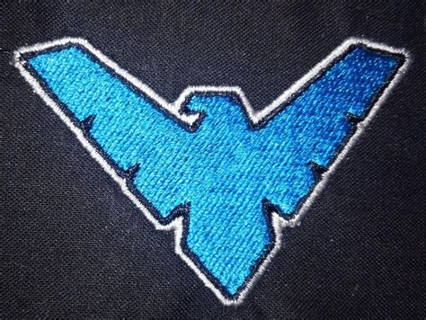 Nightwing Symbol Embroidered Patch 3456 or 7 inches Sew On | Etsy