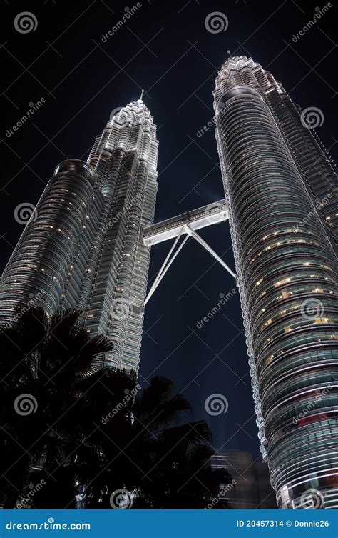 Petronas towers at night stock photo. Image of landscape - 20457314