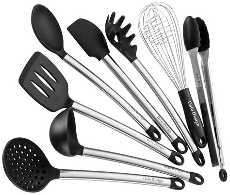 Kitchen Utensils - 8 Piece Cooking Utensil Set -Made Of Nonstick ...