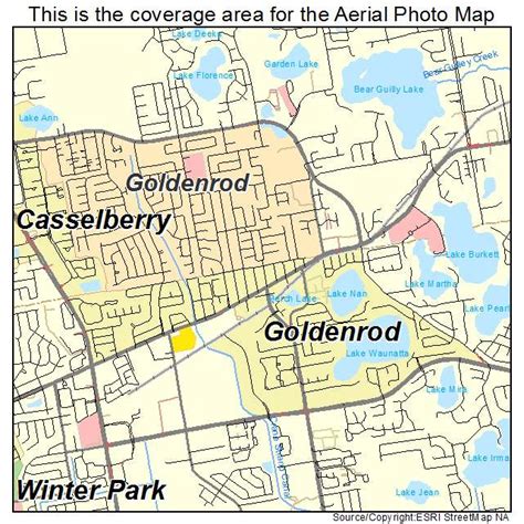 Aerial Photography Map of Goldenrod, FL Florida