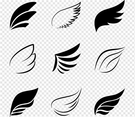 Bird flight Angel wing, Black Wings logo elements, free Logo Design ...