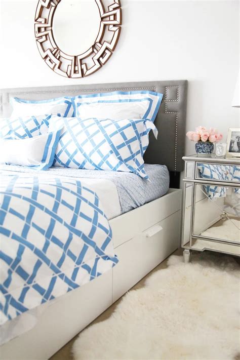 Blue and White Bedding