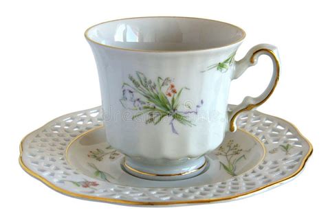 Antique Porcelain Cup and Saucer Stock Photo - Image of object, saucer ...