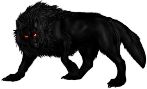 Black Big Bad Wolf Clipart - Black Werewolf Red Eyes - Png Download ...