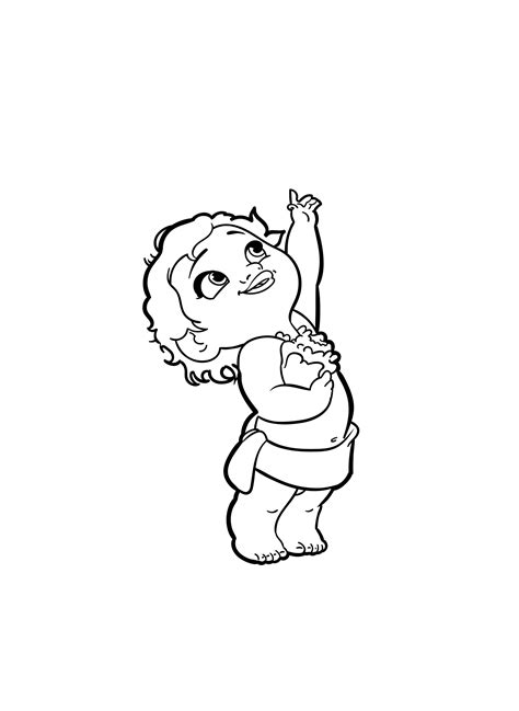 Explore the Joy of Coloring with Baby Moana Coloring Pages