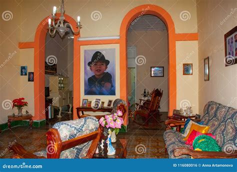 Traditional Local House with Cuban Interior. Cuba Editorial Photo ...