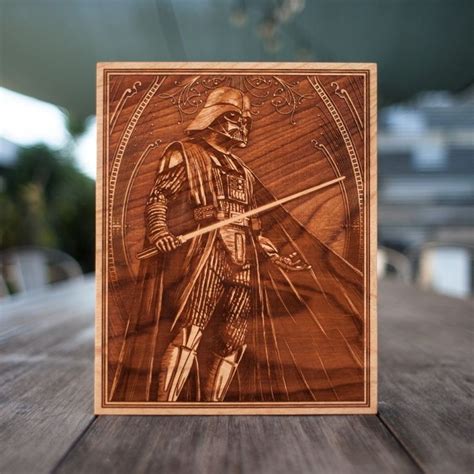 StarWars_Darth_Vader_01 | Laser engraving, Laser art, Wood carving art