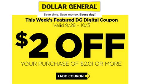 New Dollar General Coupon: $2 off Purchase of $2.01 or More :: Southern ...