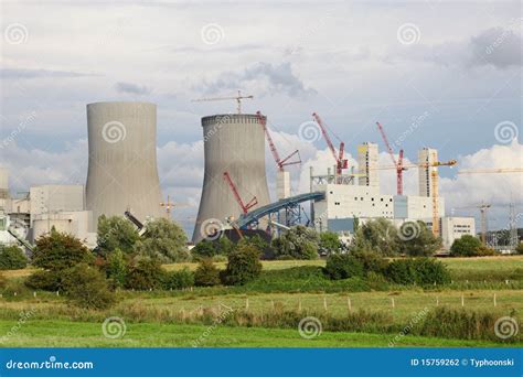 Power station construction stock photo. Image of atomic - 15759262