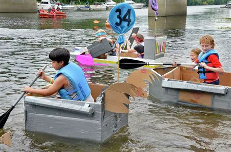 Photos: Cardboard boat race