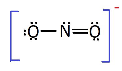 How to draw a Lewis structure of NO$_2^-$ (nitrite) ion? | Quizlet