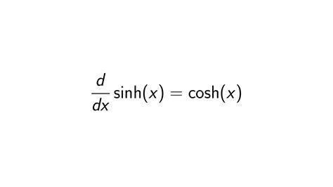 What is the Derivative of sinh(x)? - [FULL SOLUTION]