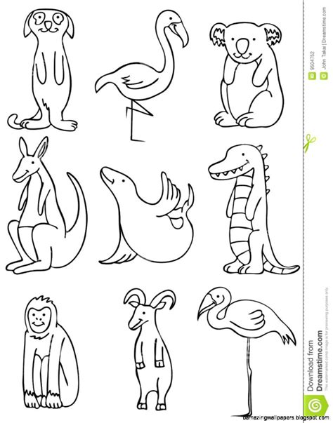 Zoo Animals Clipart Black And White | Animals black and white, Zoo ...