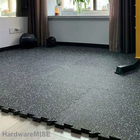 Buy Hardwaremise Interlocking Gym Mats 20mm Tiles Rubber Floor Fitness ...