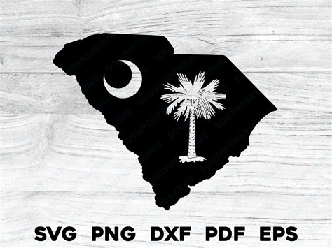 South Carolina State Flag Shape Svg Png Dxf Eps Pdf Vector - Etsy