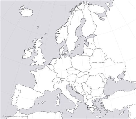 Plain Map Of Europe - Cultural Map