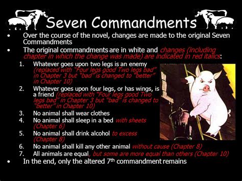 😊 Animal farm seven commandments. SparkNotes: Animal Farm: Chapter III ...