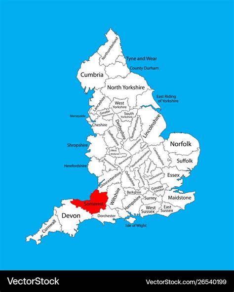 Map Of Somerset England