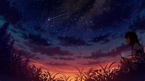 Anime Starry Night Sky Live Wallpaper - WallpaperWaifu