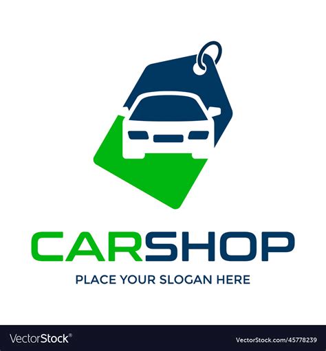 Car shop logo template this design use label Vector Image