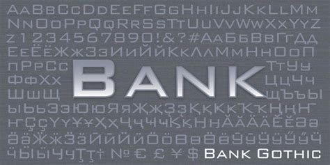 Bank Gothic Font | Fontspring