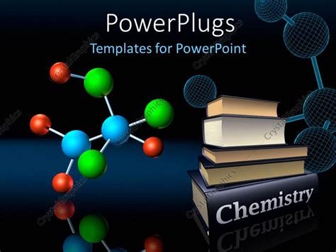 PowerPoint Template: colorful molecular structure and wireframe model ...