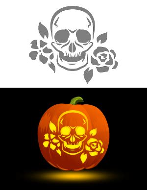 Free Printable Skull Pumpkin Stencils