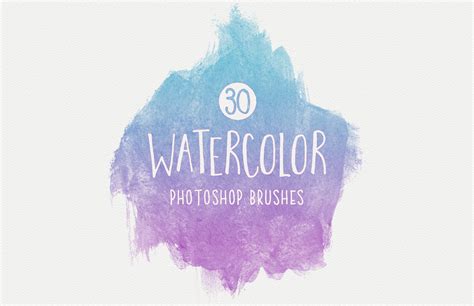 Watercolor Brushes for Photoshop — Medialoot