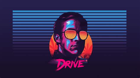 Drive text, Drive, Ryan Gosling, sunglasses, New Retro Wave HD ...