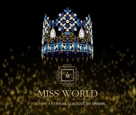 MISS WORLD CROWN at MSSIMS » Sims 4 Updates