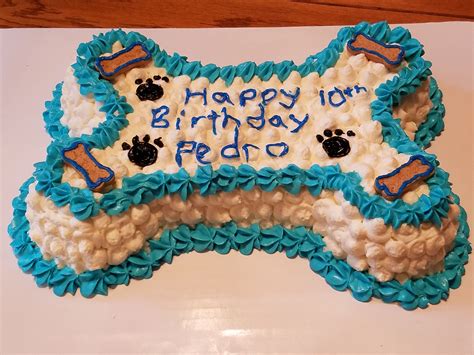 Dog bone birthday cake. Happy 10th Birthday, Dog Birthday, Birthday ...