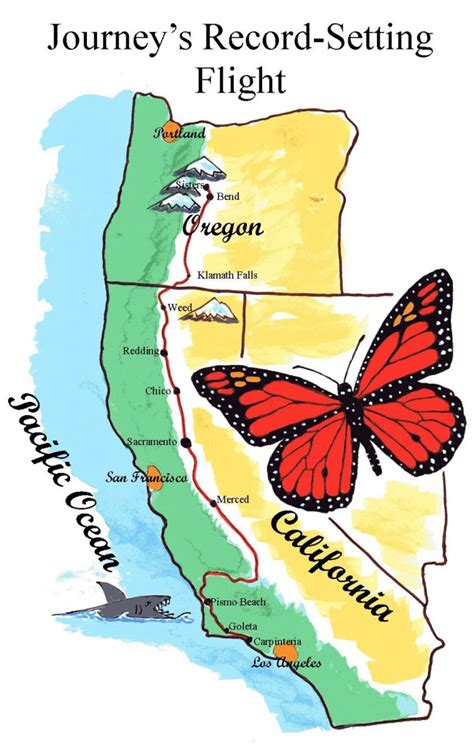 Monarch Butterfly Migration Map California - Printable Maps