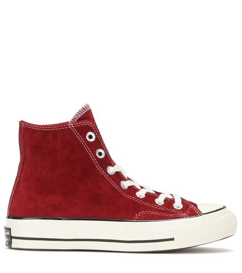 Converse Chuck Taylor Suede High-top Sneakers in Red - Lyst